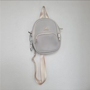 Adidas Airmesh Convertible Mini Backpack Crossbody Bag - Beige